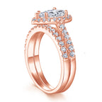 The Elizabeth - 18kt Rose Gold Wedding Ring Set