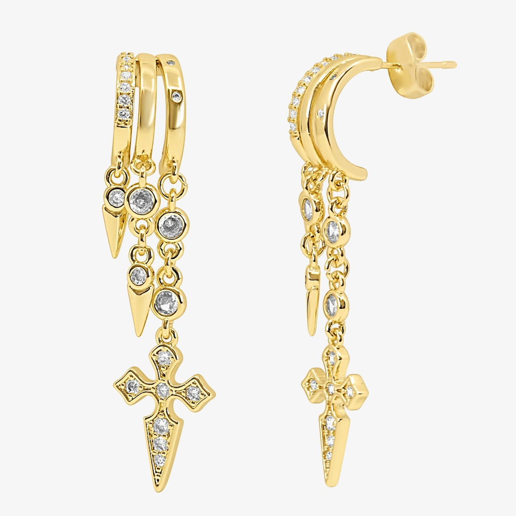 Sparkle Drop Charm Earrings