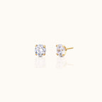 14K Solid Gold 2mm White CZ Threadless Labret Flat Back Earring