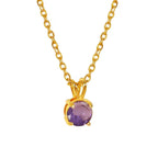 JEWELRY XL68 French Style Collarbone Chain Natural Gemstone Pendant Collarbone Necklace Stainless Steel Necklace