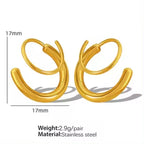 JEWELRY EH242-3 Hot Sale Earring Clasp Exaggerated Earrings Metal Plating Colour Preservation Earrings Set Zirconia
