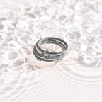 Stacked Linked Crystal Band Ring