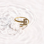 Sparkle Initial Wrap Ring