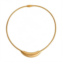 JEWELRY XL07 Trendy Stainless Steel Necklace Bent Pendant Design Collar