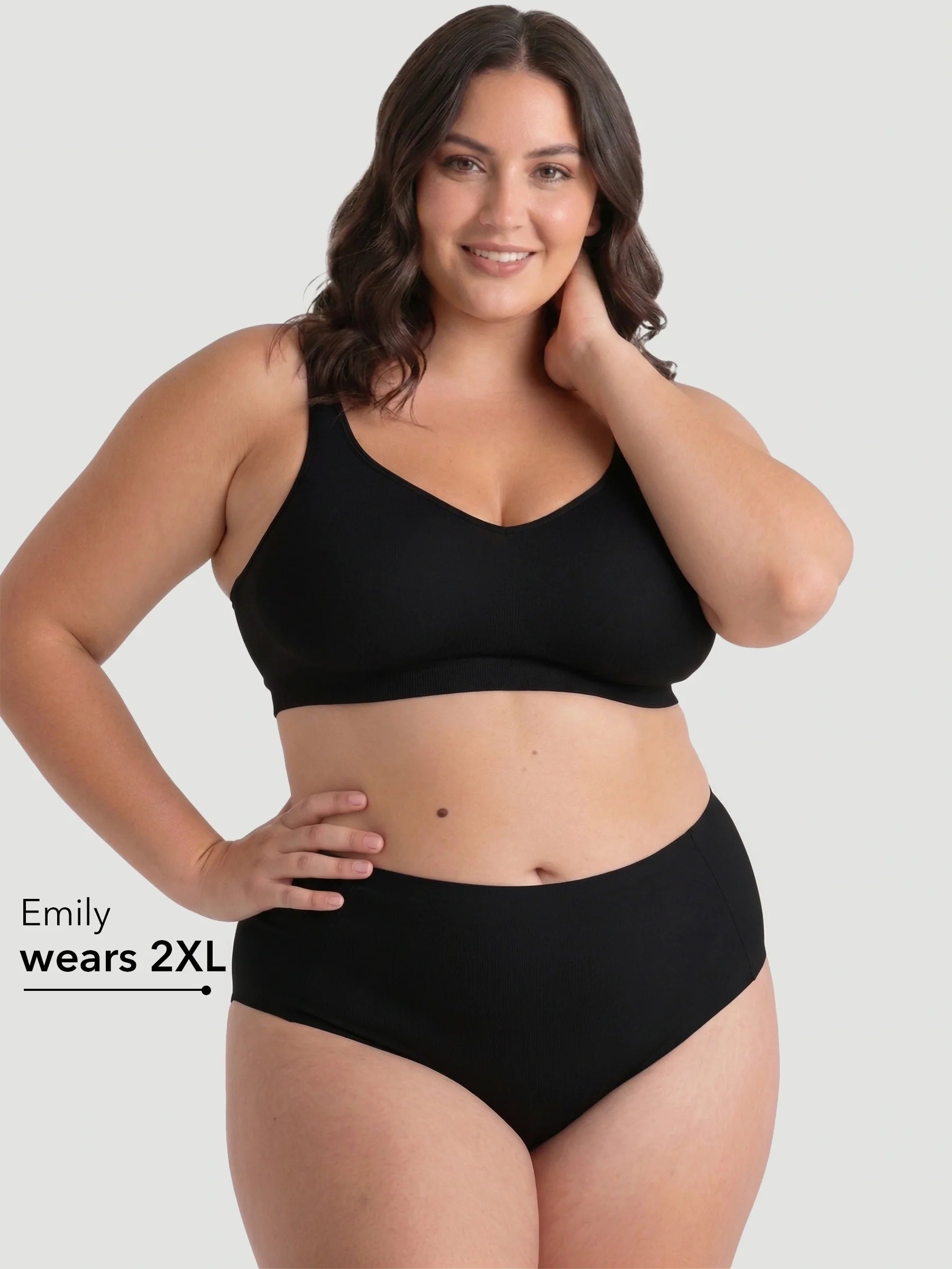 High Waist Seamless Bonded Brief Underwear