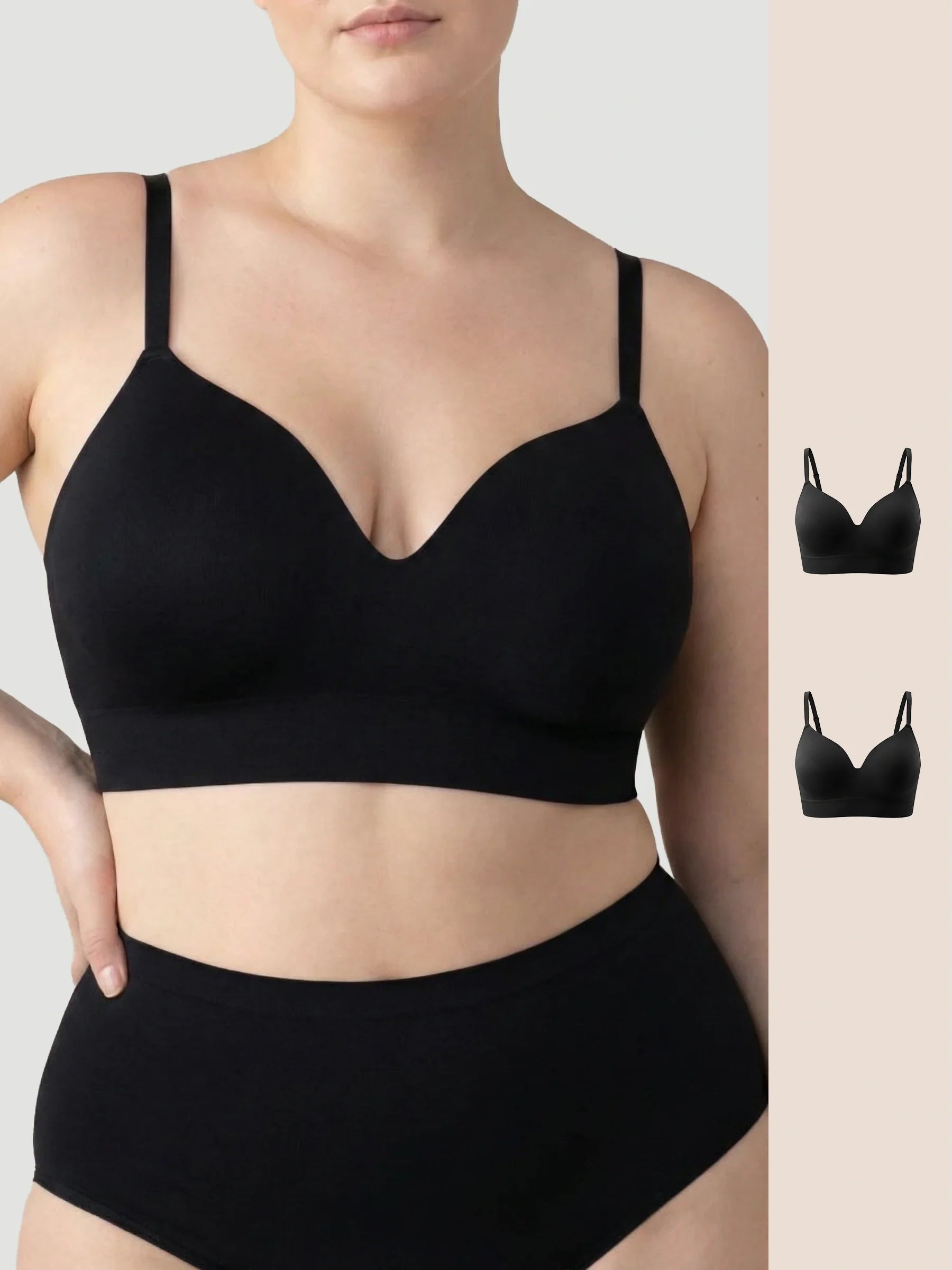 2-Pack Ultimate Comfort Wireless Support Bra