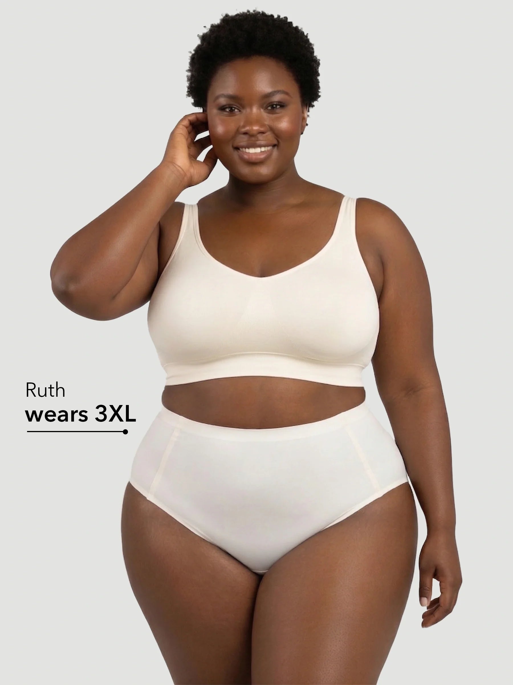 High Waist Seamless Bonded Brief Underwear