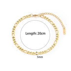 Tarnish Free 18K Gold PVD Plated Jewelry Stainless Steel Herryingbone Chain Necklace