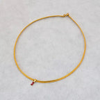 Fashion Rainbow Zircon Pendant Necklace INS Choker Chain Collar for Women Jewelry 18K Gold Stainless Steel Jewelry