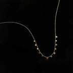 Waterproof 18K Gold Plated Stainless Steel Waterdrop Statement Stackage Necklace Link Chain Block Square Necklace for Women