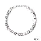High Quality Simple 6.5Mm Width NK Cuban Chain Necklace PVD Plated Waterproof Bracelet Stainless Steel Jewelry Sets for Women