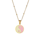 Colorful Enamel Angel Dragonfly Pendant Necklaces 18K Gold Plated Stainless Steel Jewelry Set