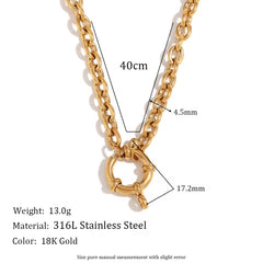 Fashion Jewelry Necklaces Gold Plated Chain Necklace for Man Women Stainless Steel Choker