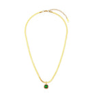 Colorful Zircon Necklaces Set Gold Plated Snake Chain Choker Stainless Steel Jewelry Set