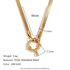 Fashion Jewelry Necklaces Gold Plated Chain Necklace for Man Women Stainless Steel Choker