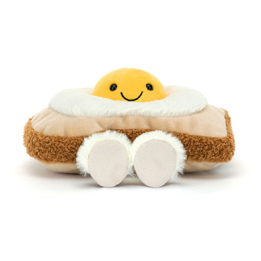 Amuseables Egglantine Egg On Toast - Soft Novelty Toy | Wobblepaws