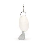 Amuseables Cream Heart Bag Charm - Soft Plush Keychain | Wobblepaws