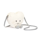 Amuseables Cream Heart Bag - Soft Plush Novelty Bag | Wobblepaws