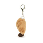 Amuseables Croissant Bag Charm - Soft Plush Keychain | Wobblepaws