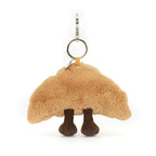 Amuseables Croissant Bag Charm - Soft Plush Keychain | Wobblepaws
