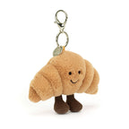 Amuseables Croissant Bag Charm - Soft Plush Keychain | Wobblepaws