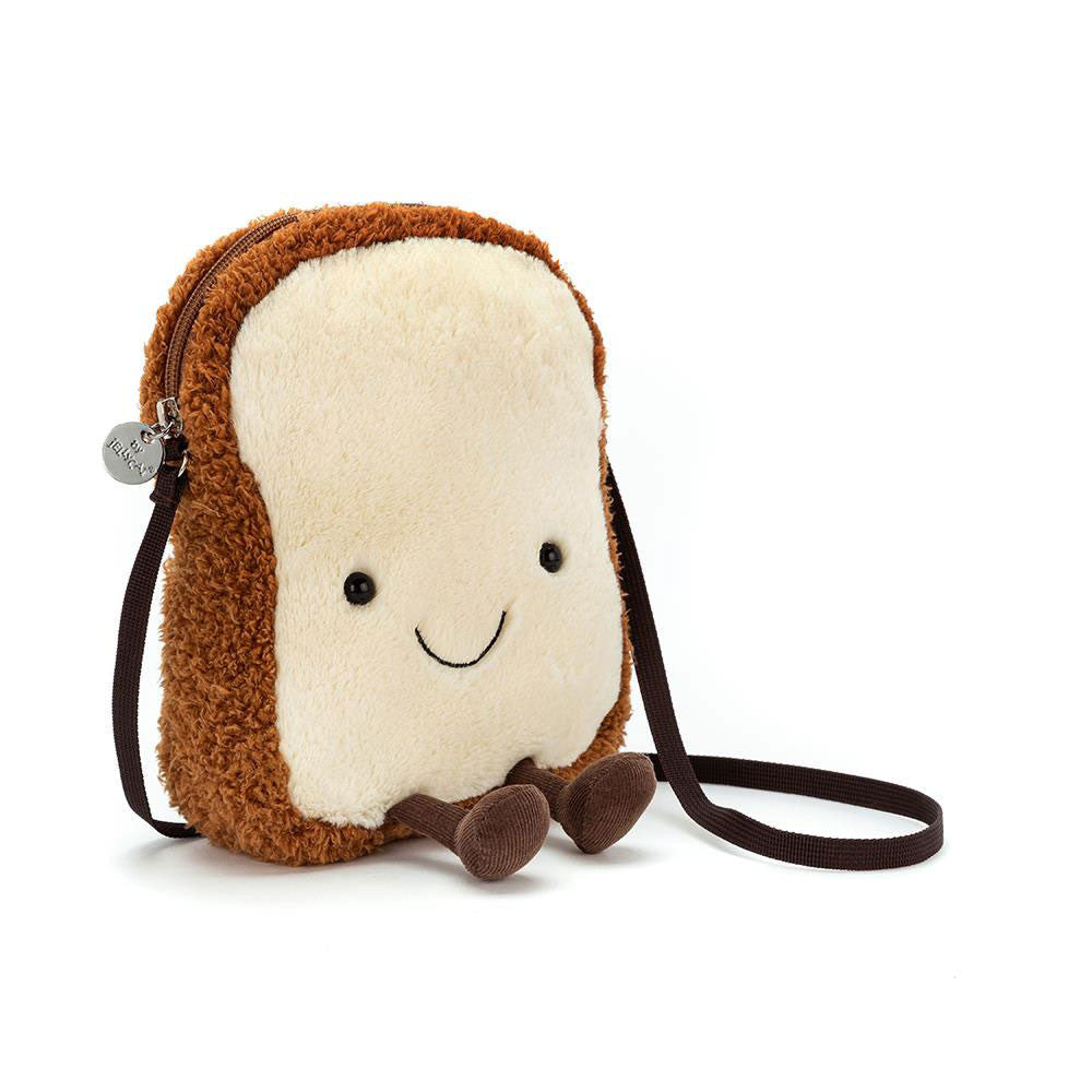 Amuseables Toast Bag - Soft Plush Novelty Bag | Wobblepaws