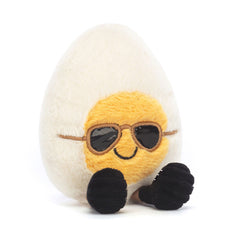 Amuseables Boiled Egg Chic - Soft Novelty Toy | Wobblepaws