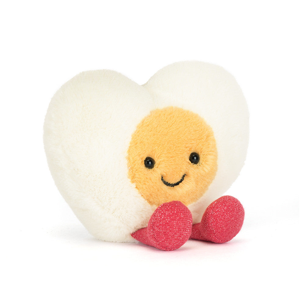 Amuseables Heart Boiled Egg - Soft Novelty Toy | Wobblepaws