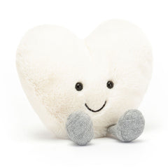 Amuseables Cream Heart - Soft Novelty Toy | Wobblepaws