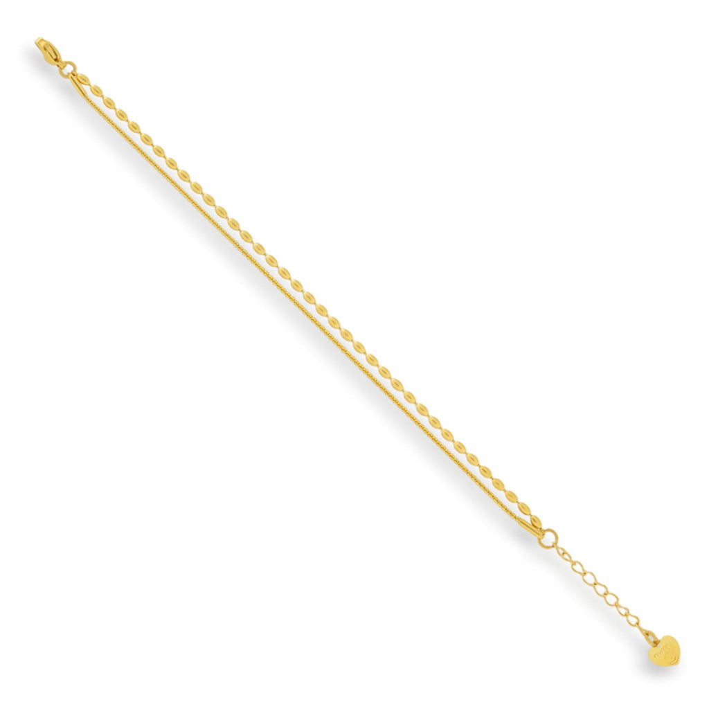 Textured Dual Chain Bracelet