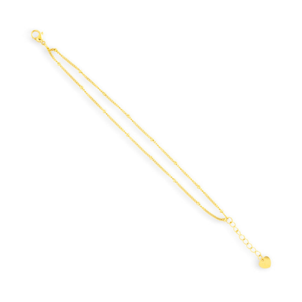 Double Layer Beaded Chain Bracelet