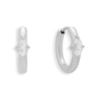 Marquise Crystal Huggie Hoop Earrings