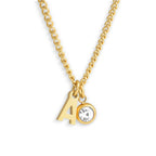 Custom/Personalized Initial Pendant Necklace w/ Birthstone
