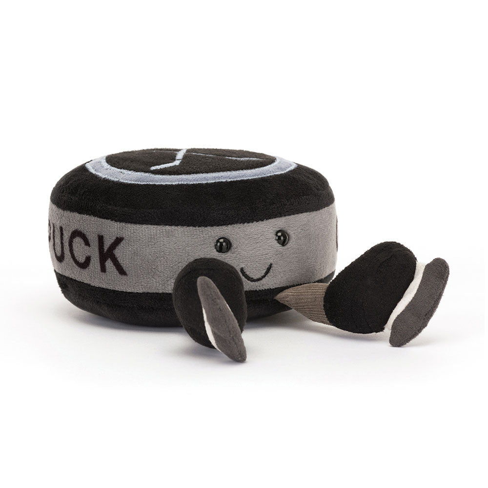 Amuseables Sports Ice Hockey Puck - Soft Novelty Toy | Wobblepaws