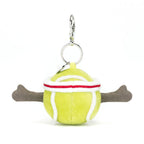 Amuseables Sports Tennis Bag Charm - Soft Plush Keychain | Wobblepaws
