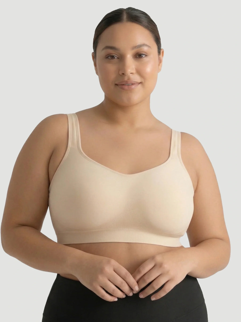 2-Pack Adjustable Wire Free Shaper Bra (Cups A-FF) + FREE Bra Extender