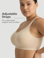 2-Pack Adjustable Wire Free Shaper Bra (Cups A-FF) + FREE Bra Extender
