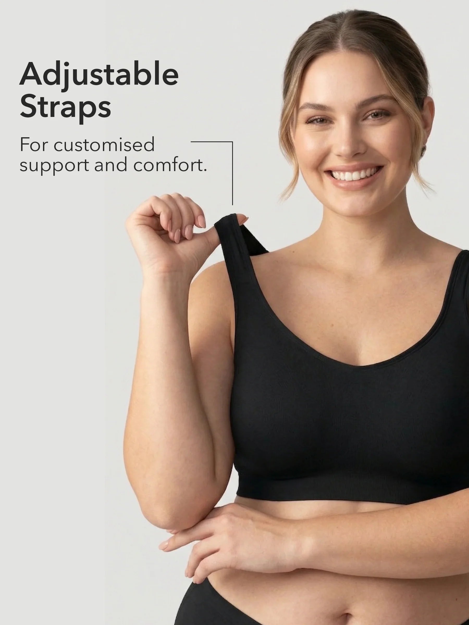 2-Pack Adjustable Wire Free Shaper Bra (Cups A-FF) + FREE Bra Extender
