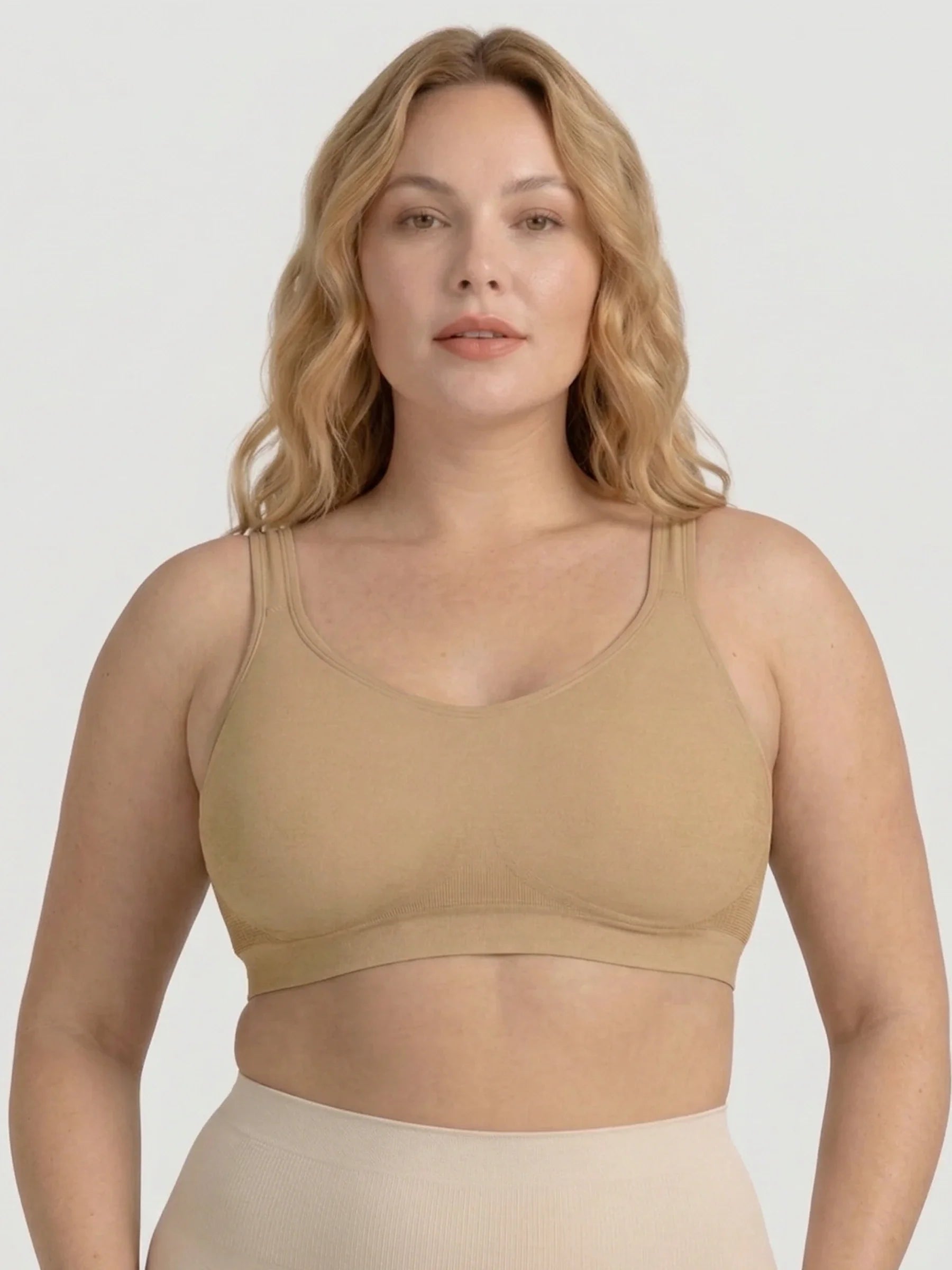 2-Pack Adjustable Wire Free Shaper Bra (Cups A-FF) + FREE Bra Extender