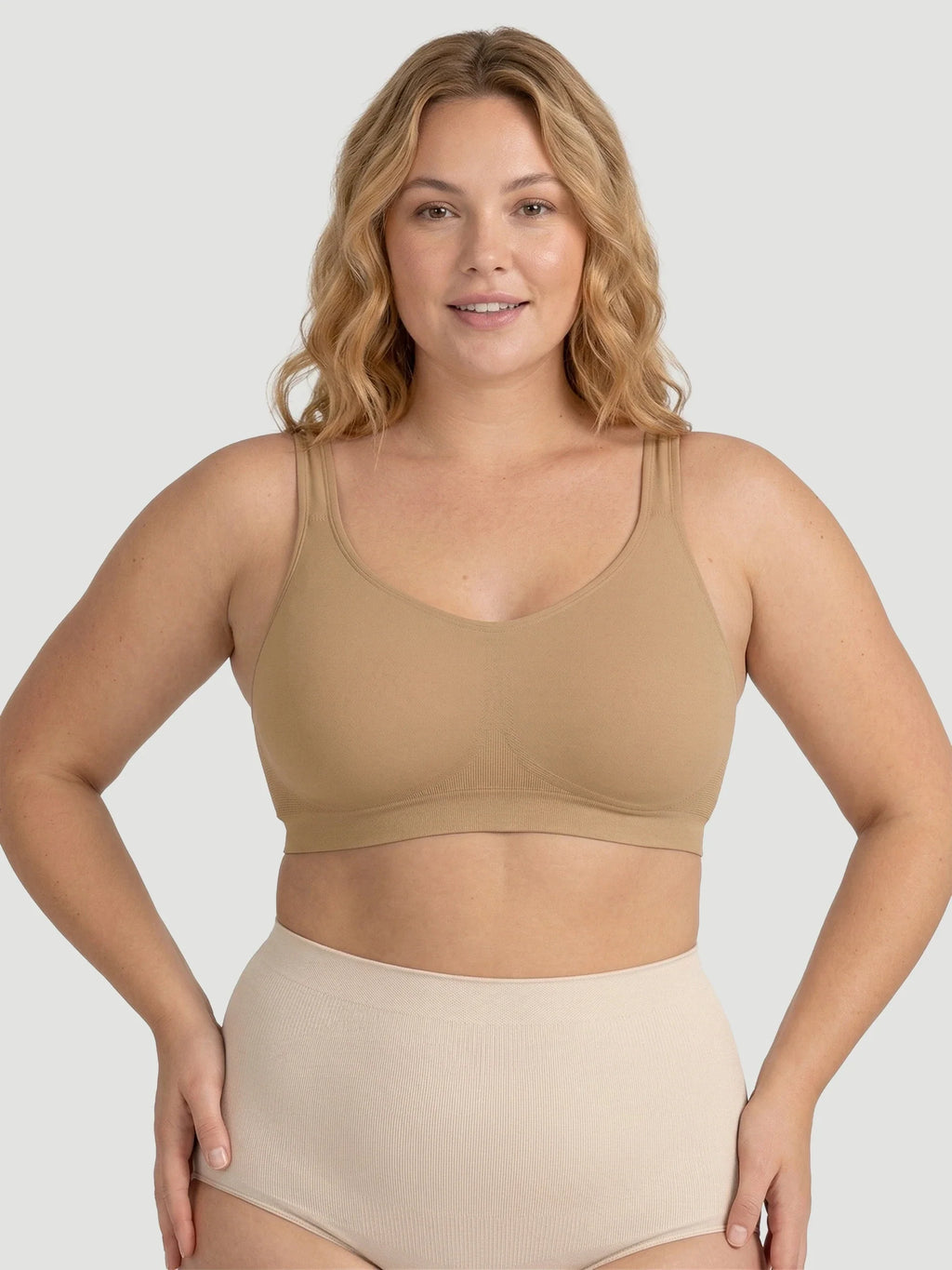 2-Pack Adjustable Wire Free Shaper Bra (Cups A-FF) + FREE Bra Extender