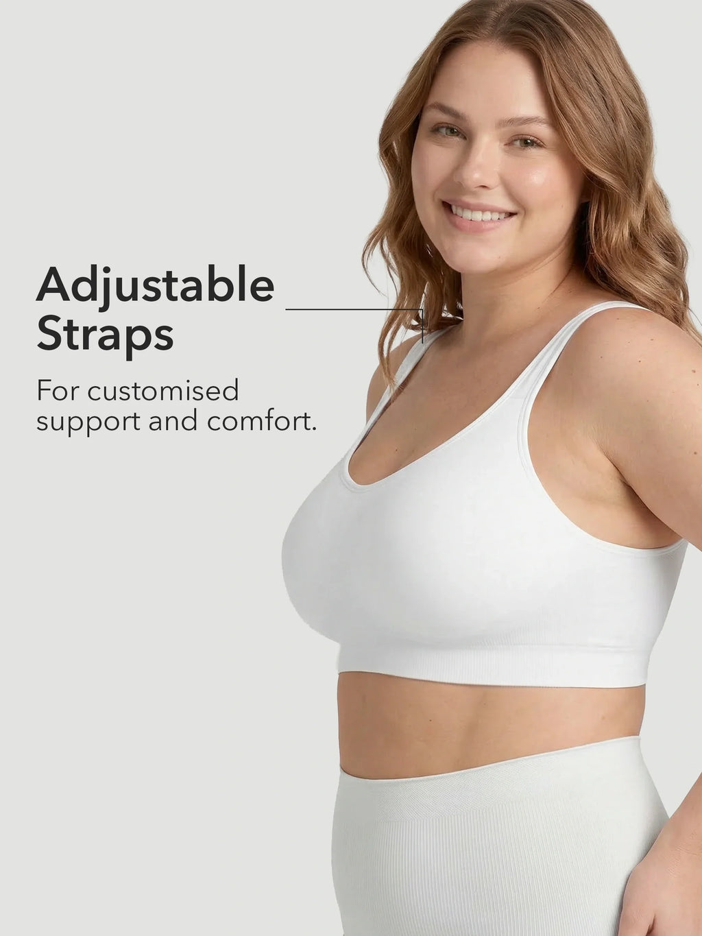 2-Pack Adjustable Wire Free Shaper Bra (Cups A-FF) + FREE Bra Extender