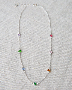 Silver Pop of Color Necklace