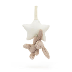 Bashful Bunny Star Musical Pull - Soft Novelty Toy | Wobblepaws
