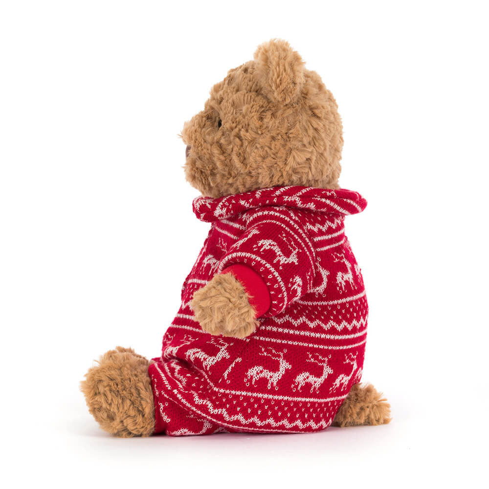Bartholomew Bear Winter Pyjamas - Soft Novelty Toy | Wobblepaws