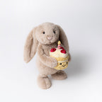 Bashful Beige Bunny Birthday - Soft Novelty Toy | Wobblepaws