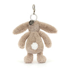 Bashful Beige Bunny Bag Charm - Soft Plush Keychain | Wobblepaws