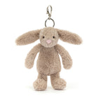 Bashful Beige Bunny Bag Charm - Soft Plush Keychain | Wobblepaws