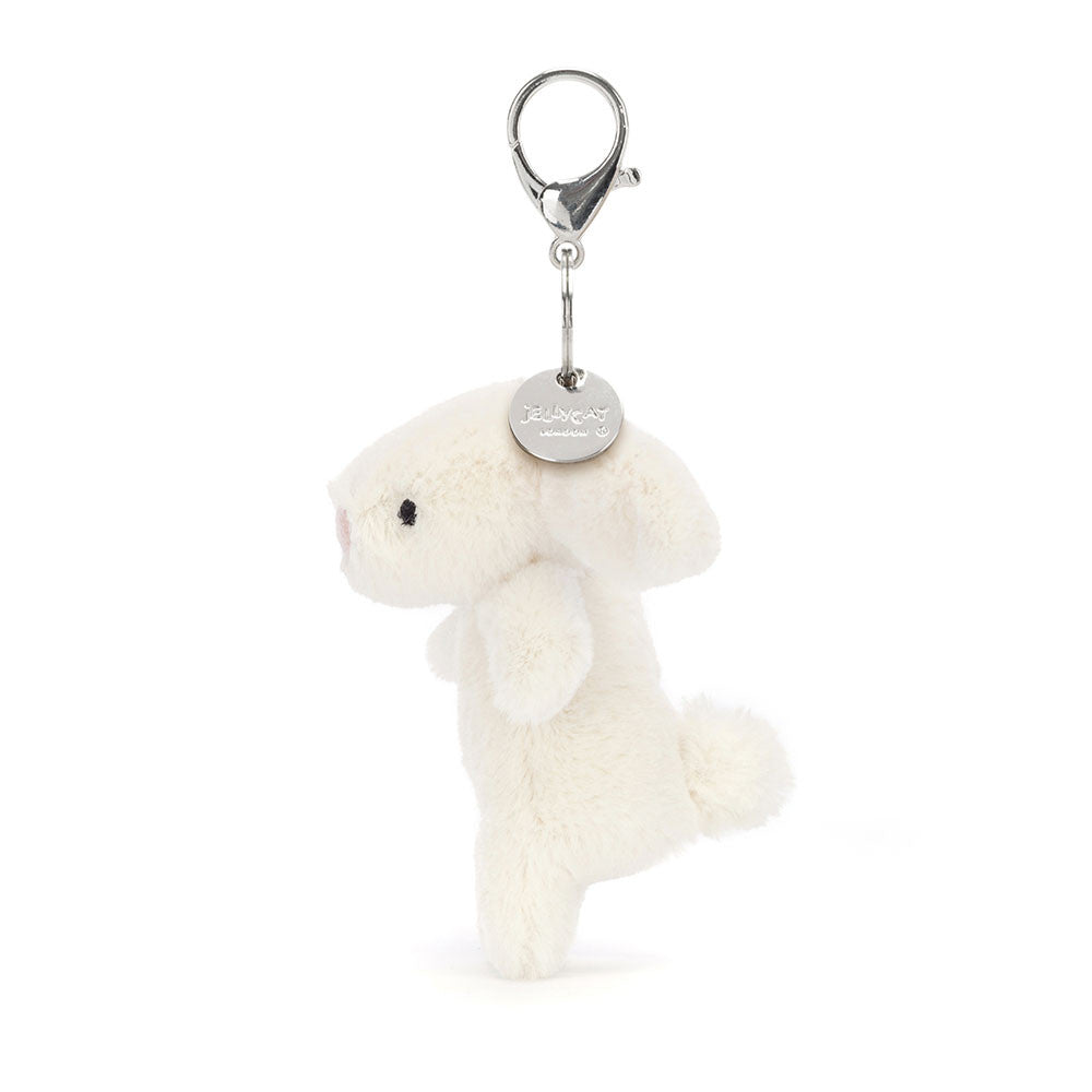 Bashful Bunny Cream Bag Charm - Soft Plush Keychain | Wobblepaws