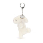 Bashful Bunny Cream Bag Charm - Soft Plush Keychain | Wobblepaws