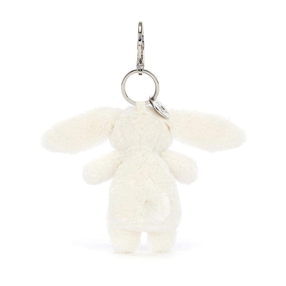 Bashful Bunny Cream Bag Charm - Soft Plush Keychain | Wobblepaws